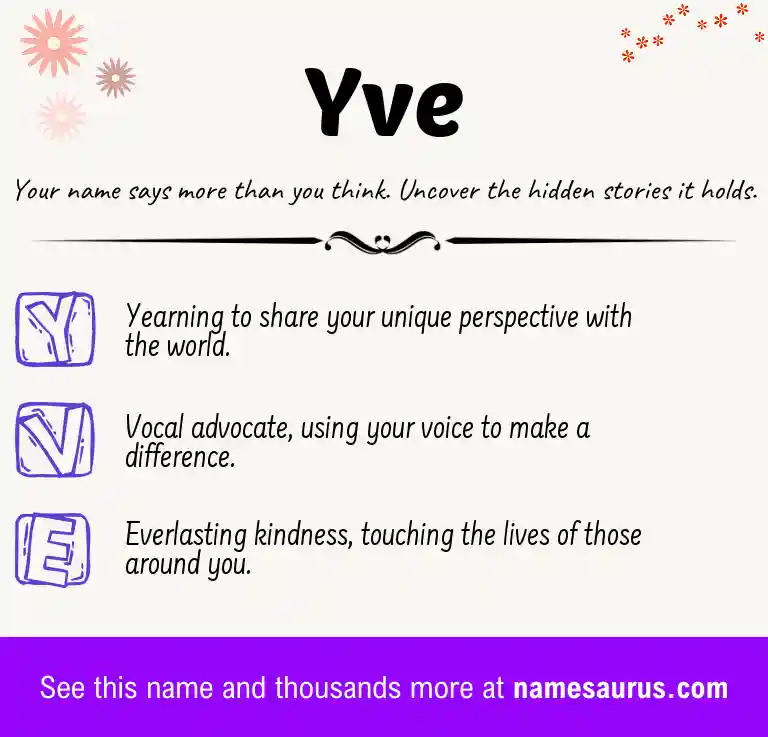 Acrostic poem about Yve.