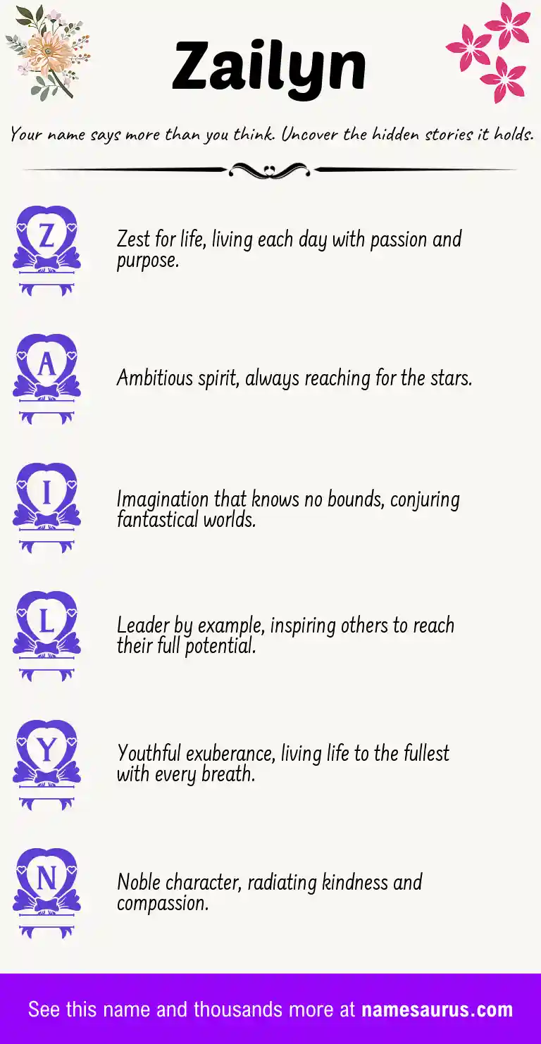 Acrostic poem about Zailyn.