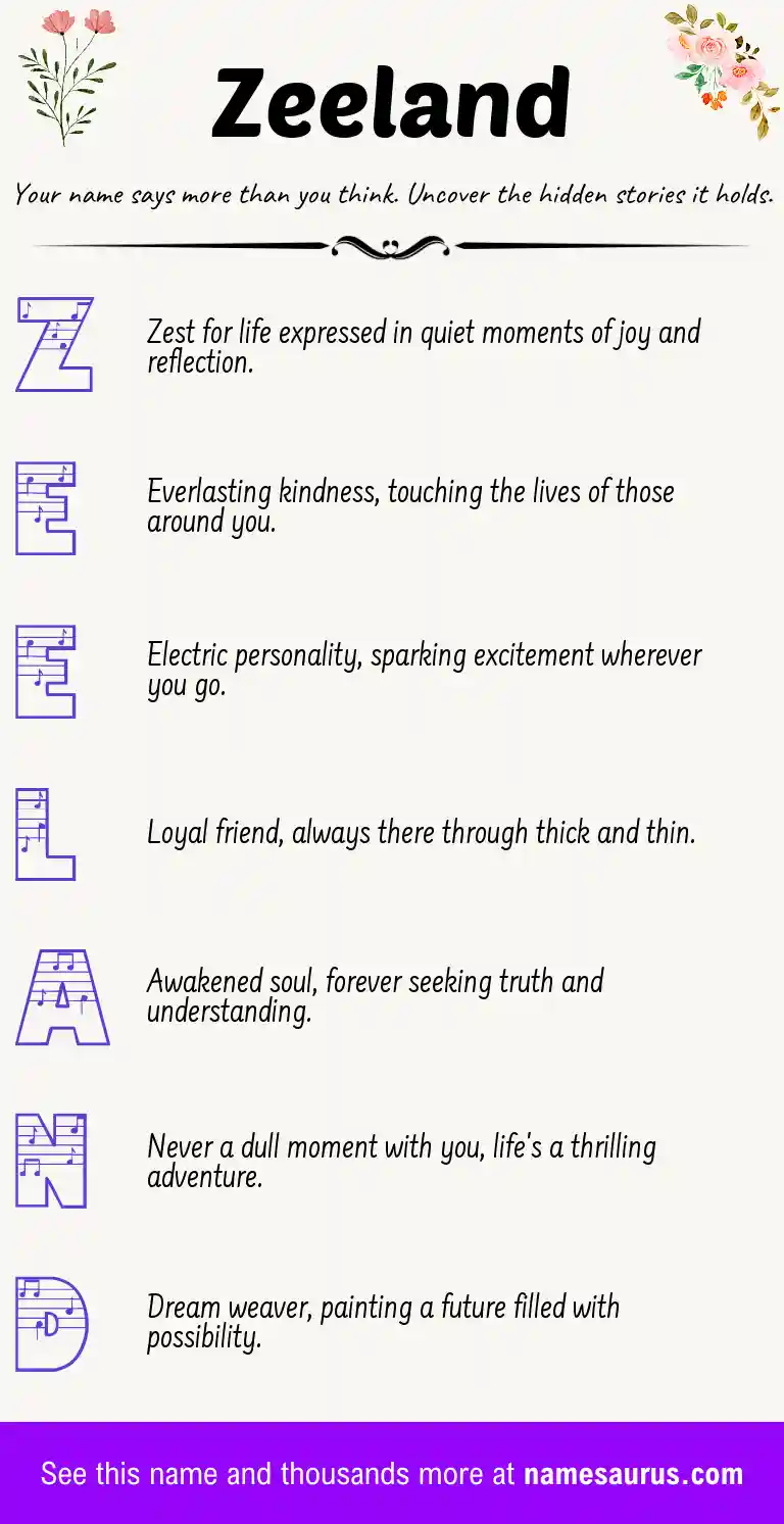 Acrostic poem about Zeeland.