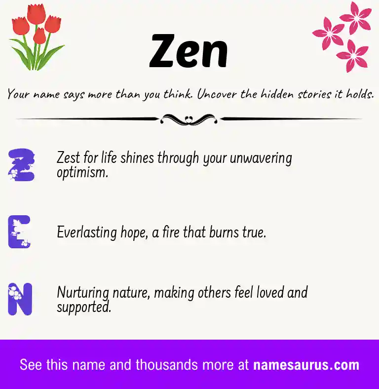 Acrostic poem about Zen.