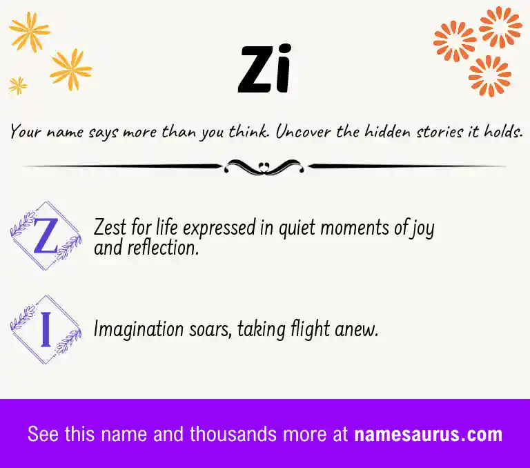 Acrostic poem about Zi.
