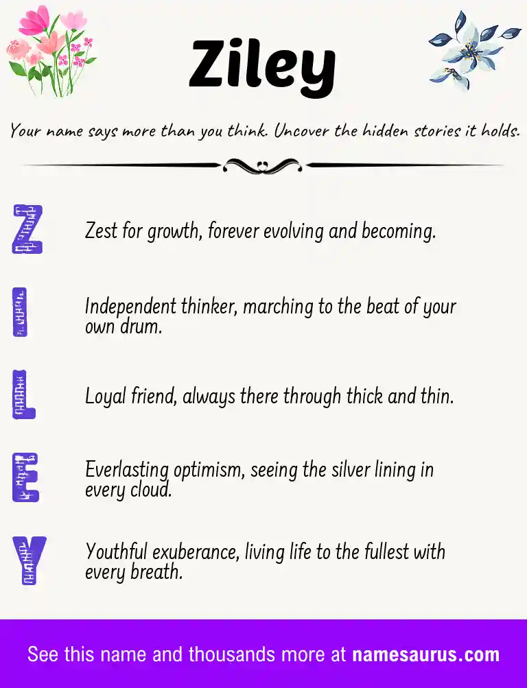 Acrostic poem about Ziley.