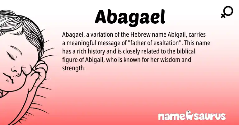 Infographic about Abagael name meaning, Abagael is a name from Hebrew origin(s).