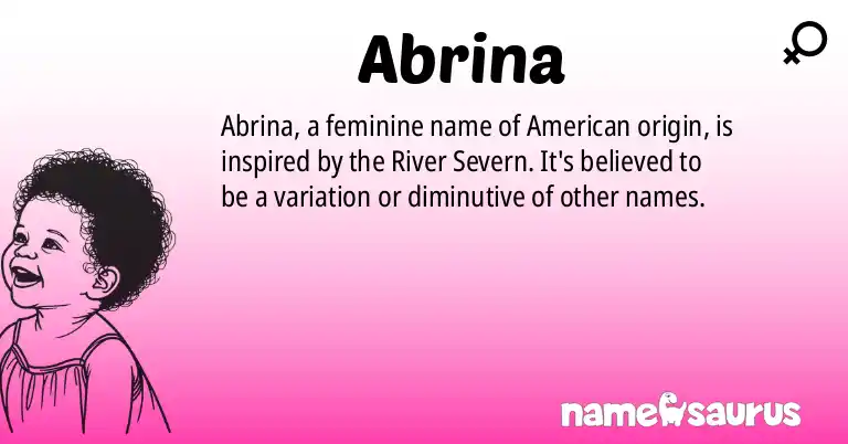 Infographic about Abrina name meaning, Abrina is a name from American origin(s).