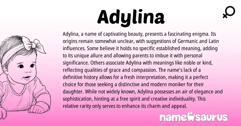 Infographic about Adylina name meaning, Adylina is a name from Other origin(s).