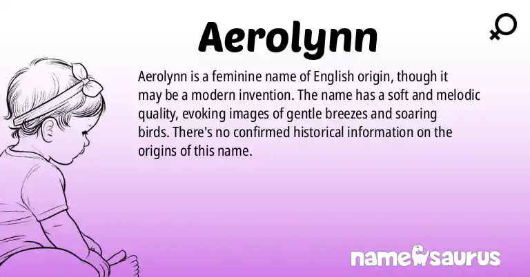 Infographic about Aerolynn name meaning, Aerolynn is a name from N/A origin(s).