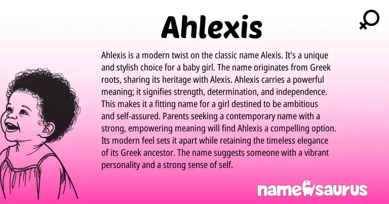 Infographic about Ahlexis name meaning, Ahlexis is a name from Other origin(s).
