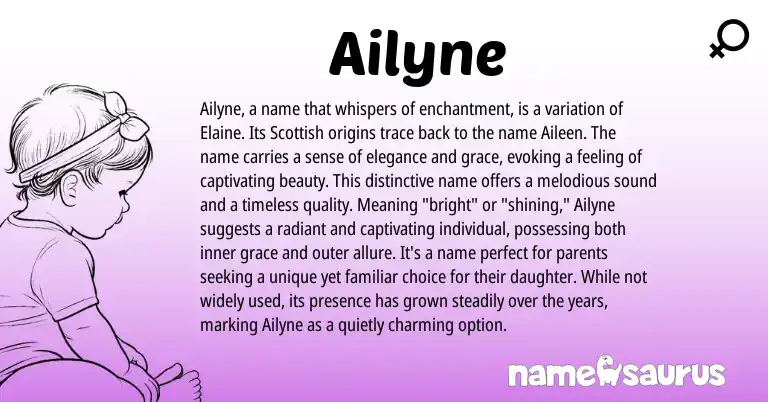 Infographic about Ailyne name meaning, Ailyne is a name from Other origin(s).