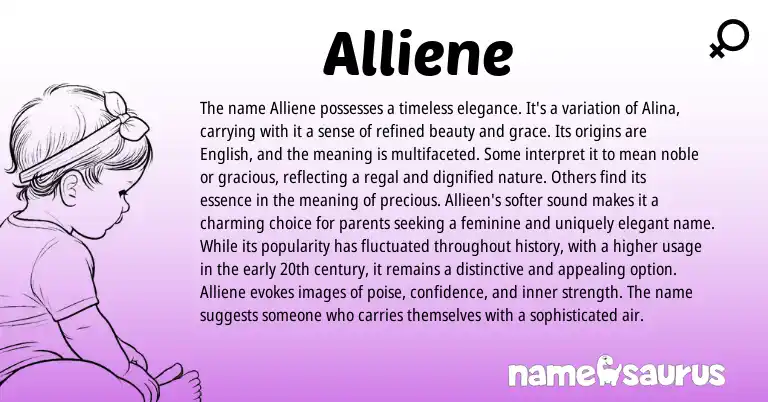 Infographic about Alliene name meaning, Alliene is a name from Other origin(s).