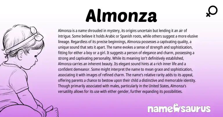 Infographic about Almonza name meaning, Almonza is a name from Other origin(s).