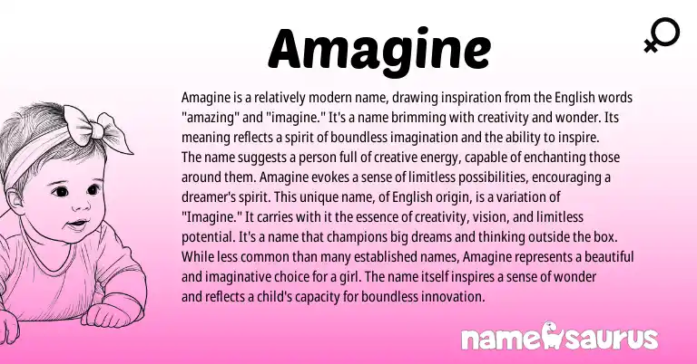 Infographic about Amagine name meaning, Amagine is a name from Other origin(s).