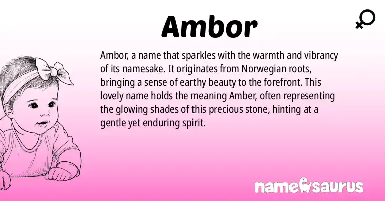 Infographic about Ambor name meaning, Ambor is a name from Norwegian origin(s).