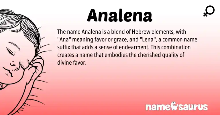 Infographic about Analena name meaning, Analena is a name from Hebrew origin(s).
