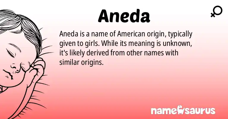Infographic about Aneda name meaning, Aneda is a name from American origin(s).