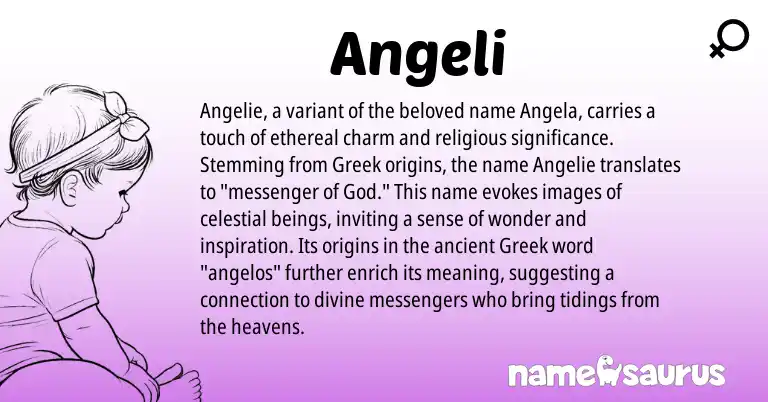 Infographic about Angeli name meaning, Angeli is a name from Greek origin(s).