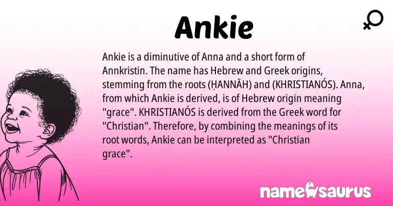 Infographic about Ankie name meaning, Ankie is a name from Hebrew, Greek origin(s).