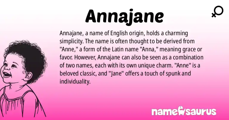 Infographic about Annajane name meaning, Annajane is a name from English origin(s).