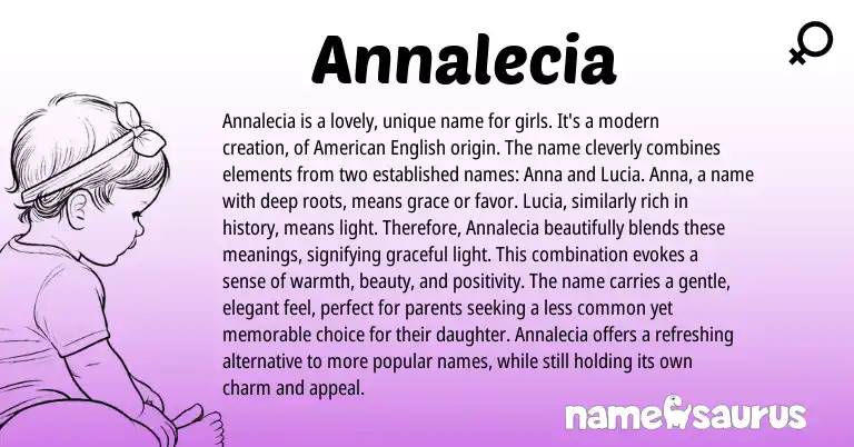 Infographic about Annalecia name meaning, Annalecia is a name from Other origin(s).