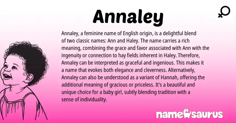 Infographic about Annaley name meaning, Annaley is a name from English origin(s).