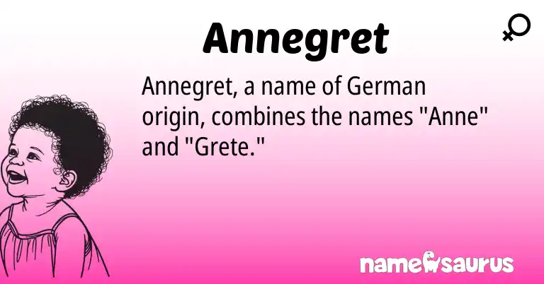 Infographic about Annegret name meaning, Annegret is a name from German origin(s).