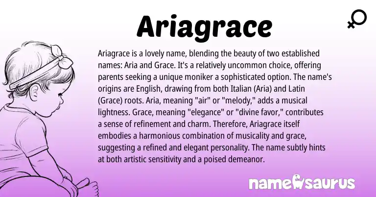 Infographic about Ariagrace name meaning, Ariagrace is a name from Other origin(s).