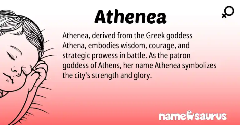 Infographic about Athenea name meaning, Athenea is a name from Greek origin(s).