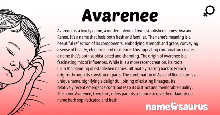 Infographic about Avarenee name meaning, Avarenee is a name from Other origin(s).