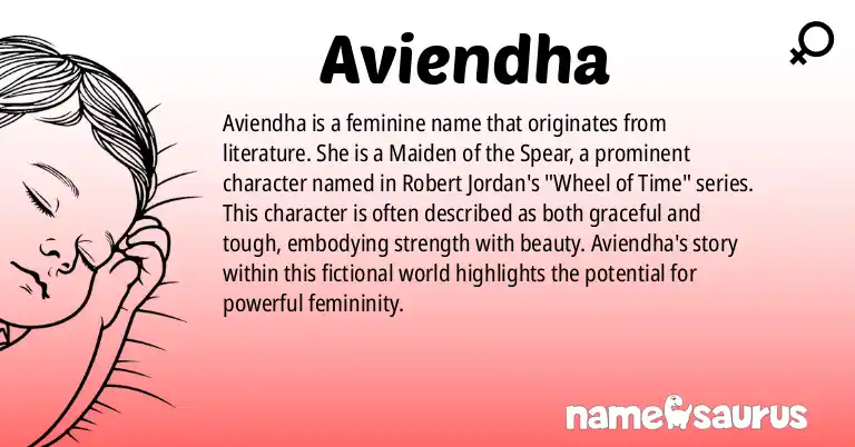 Infographic about Aviendha name meaning, Aviendha is a name from Literature origin(s).