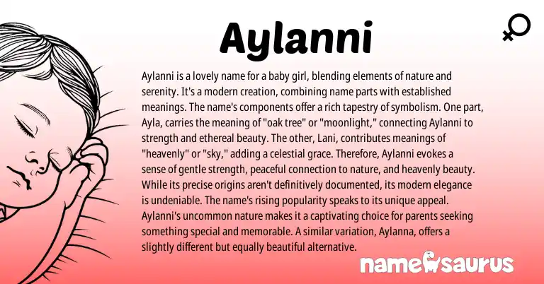 Infographic about Aylanni name meaning, Aylanni is a name from Other origin(s).