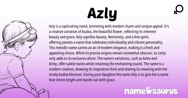 Infographic about Azly name meaning, Azly is a name from Other origin(s).
