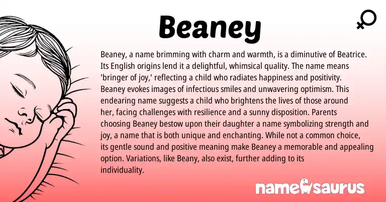 Infographic about Beaney name meaning, Beaney is a name from Other origin(s).