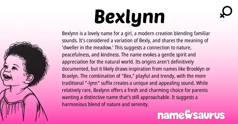 Infographic about Bexlynn name meaning, Bexlynn is a name from Other origin(s).