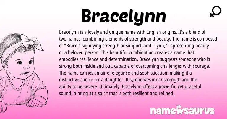 Infographic about Bracelynn name meaning, Bracelynn is a name from Other origin(s).