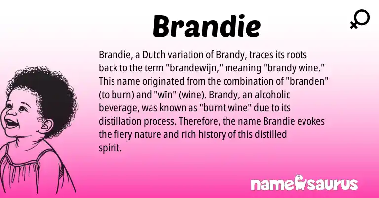 Infographic about Brandie name meaning, Brandie is a name from Dutch origin(s).