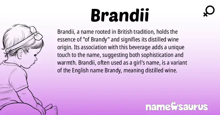 Infographic about Brandii name meaning, Brandii is a name from British origin(s).