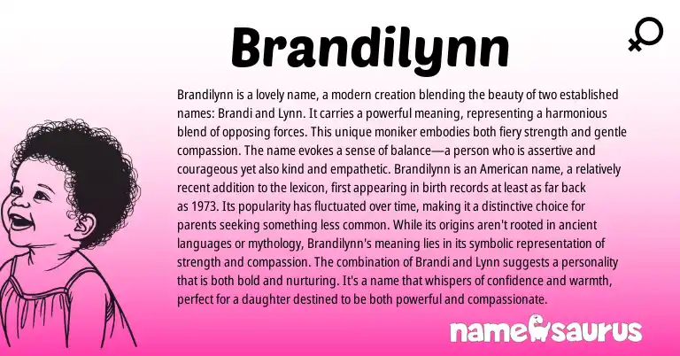Infographic about Brandilynn name meaning, Brandilynn is a name from Other origin(s).