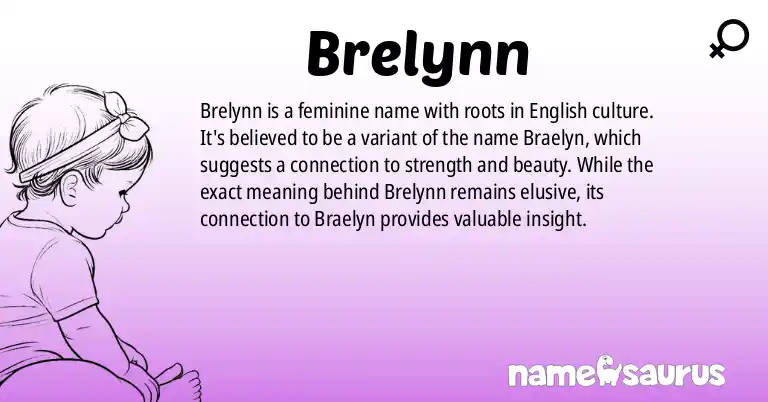 Infographic about Brelynn name meaning, Brelynn is a name from English origin(s).