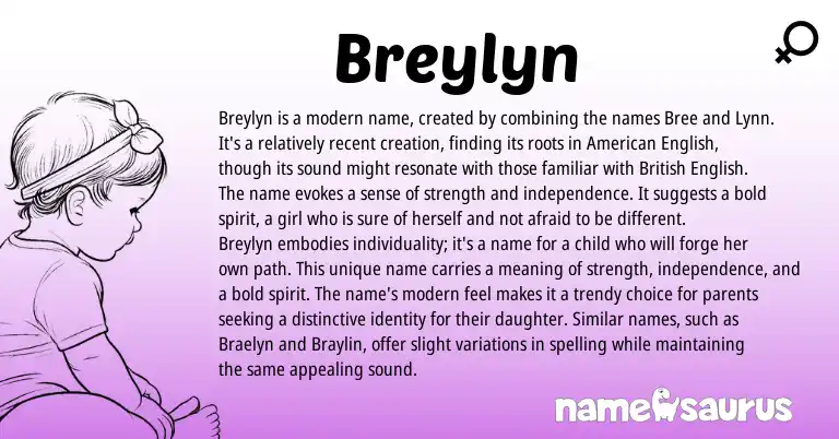 Infographic about Breylyn name meaning, Breylyn is a name from Other origin(s).