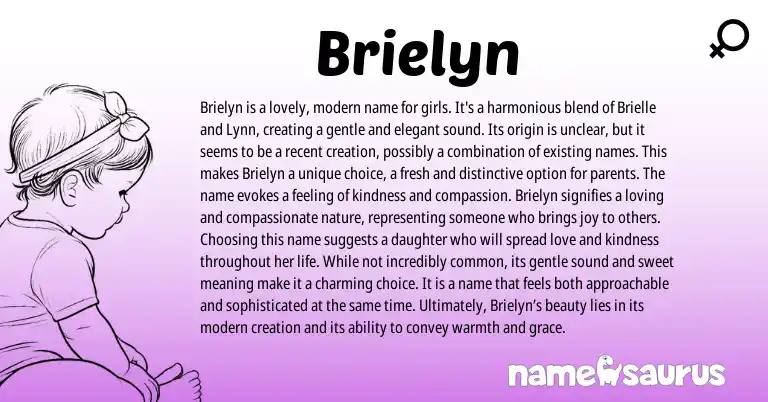Infographic about Brielyn name meaning, Brielyn is a name from Other origin(s).