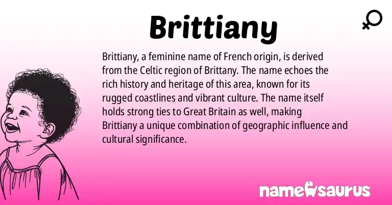 Infographic about Brittiany name meaning, Brittiany is a name from Latin origin(s).