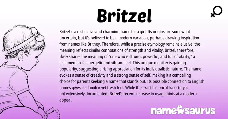 Infographic about Britzel name meaning, Britzel is a name from Other origin(s).