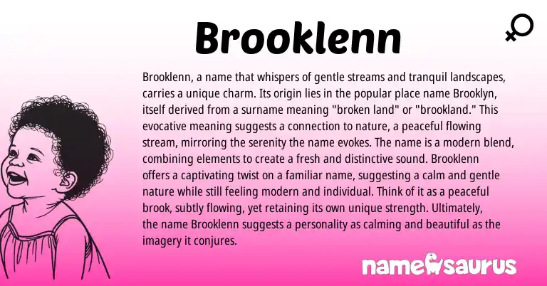 Infographic about Brooklenn name meaning, Brooklenn is a name from Other origin(s).