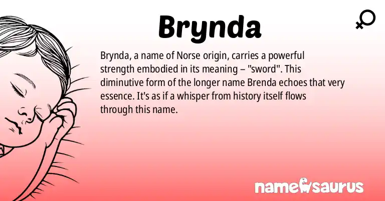 Infographic about Brynda name meaning, Brynda is a name from Norse origin(s).