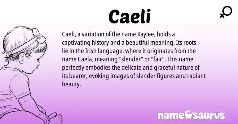 Infographic about Caeli name meaning, Caeli is a name from Irish origin(s).