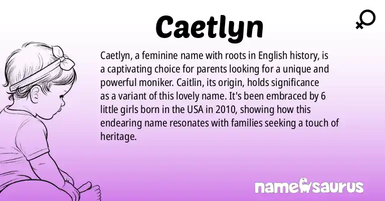 Infographic about Caetlyn name meaning, Caetlyn is a name from English origin(s).