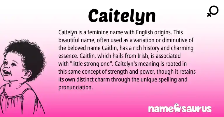 Infographic about Caitelyn name meaning, Caitelyn is a name from English origin(s).