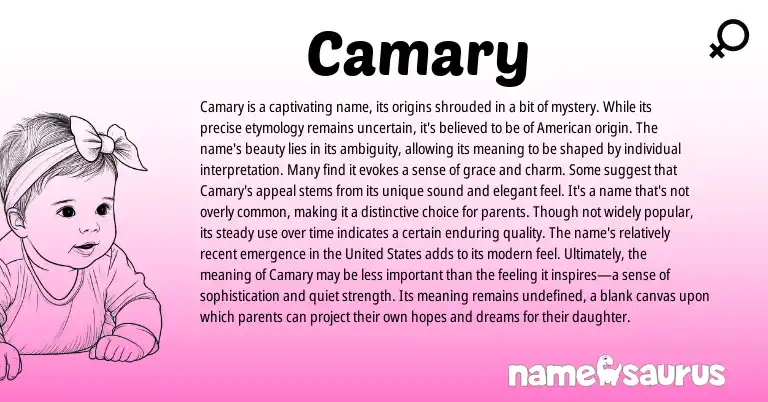 Infographic about Camary name meaning, Camary is a name from Other origin(s).