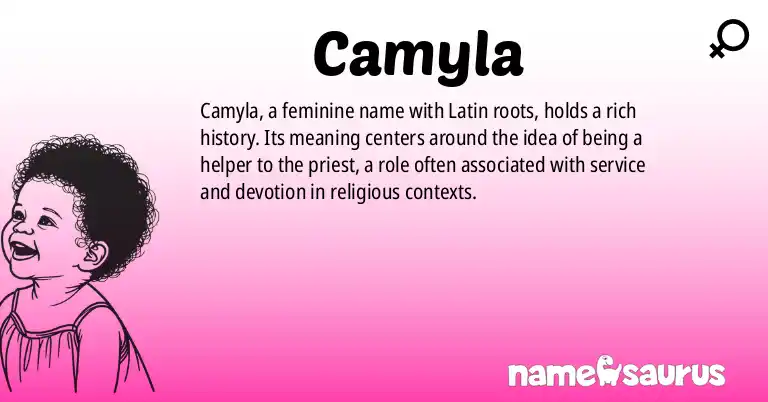 Infographic about Camyla name meaning, Camyla is a name from Latin origin(s).
