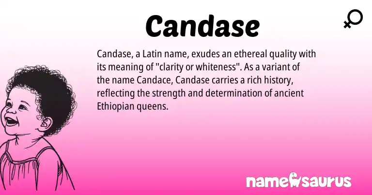 Infographic about Candase name meaning, Candase is a name from Ethiopian, Latin origin(s).