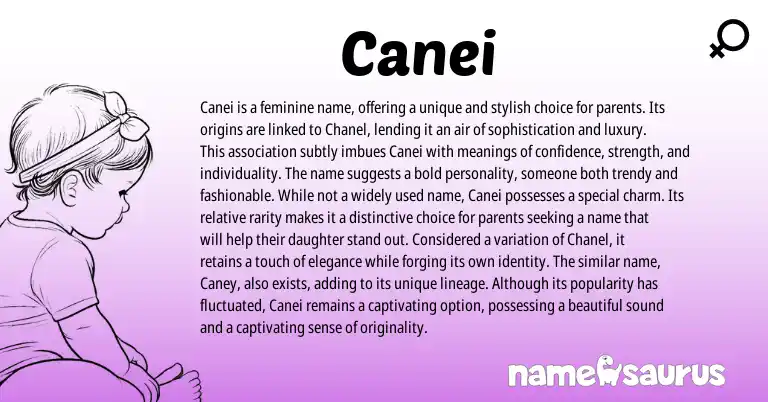 Infographic about Canei name meaning, Canei is a name from Other origin(s).